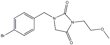 1-(4-broMobenzyl)-3-(2-Methoxyethyl)iMidazolidine-2,4-dione Struktur