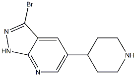 3-broMo-5-(piperidin-4-yl)-1H-pyrazolo[3,4-b]pyridine Struktur