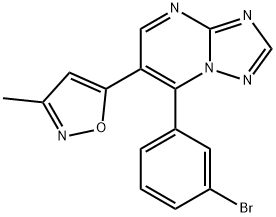 5-(7-(3-broMophenyl)-[1,2,4]triazolo[1,5-a]pyriMidin-6-yl)-3-Methylisoxazole Struktur