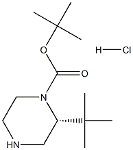 (R)-tert-butyl 2-tert-butylpiperazine-1-carboxylate hydrochloride Struktur