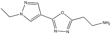 2-[5-(1-Ethyl-1H-pyrazol-4-yl)-[1,3,4]oxadiazol-2-yl]-ethylaMine Struktur