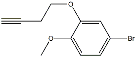 4-broMo-2-(but-3-ynyloxy)-1-Methoxybenzene Struktur