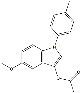 Acetic acid 5-Methoxy-1-p-tolyl-1H-indol-3-yl ester Struktur