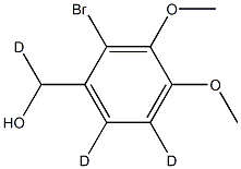 2-BroMo-3,4-diMethoxy-benzeneMethanol-d3 Struktur