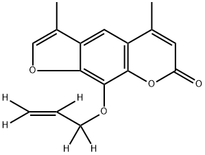 3,5-DiMethyl-9-(2-propen-1-yloxy)-7H-furo[3,2-g][1]benzopyran-7-one-d5 Struktur