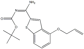 (E)-tert-butyl (4-(allyloxy)benzo[b]thiophen-2-yl)(aMino)MethylenecarbaMate Struktur