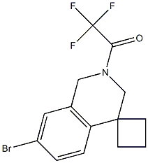 1-(7'-broMo-1'H-spiro[cyclobutane-1,4'-isoquinoline]-2'(3'H)-yl)-2,2,2-trifluoroethanone Struktur