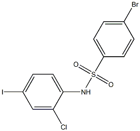 4-BroMo-N-(2-chloro-4-iodophenyl)benzenesulfonaMide, 97% Struktur