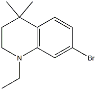 7-broMo-1-ethyl-4,4-diMethyl-1,2,3,4-tetrahydroquinoline Struktur