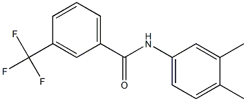 N-(3,4-dimethylphenyl)-3-(trifluoromethyl)benzamide Struktur