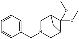 3-benzyl-6,6-diMethoxy-3-azabicyclo[3.1.1]heptane Struktur