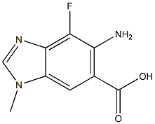 5-aMino-4-fluoro-1-Methyl-1H-benzo[d]iMidazole-6-carboxylic acid Struktur