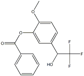 2-Methoxy-5-(2,2,2-trifluoro-1-hydroxyethyl)phenyl benzoate Struktur