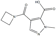 4-(azetidine-1-carbonyl)-1-Methyl-1H-pyrazole-5-carboxylic acid Struktur