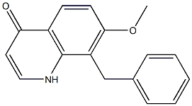 8-benzyl-7-Methoxyquinolin-4(1H)-one Struktur