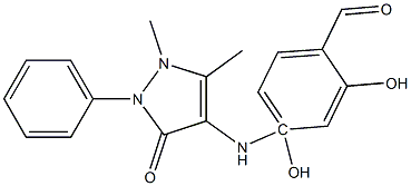 2,4-DIHYDROXYBENZALDEHYDE-4-AMINO-ANTIPYRINE Struktur