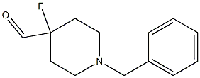 1-benzyl-4-fluoropiperidine-4-carbaldehyde Struktur