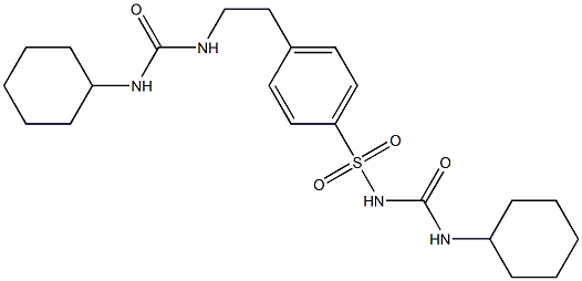 N-(CyclohexylcarbaMoyl)-4-[2-[(cyclohexylcarbaMoyl) aMino] ethyl]benzenesulphonaMide Struktur