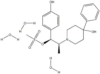 (1S,2S)-1-(4-hydroxyphenyl)-2-(4-hydroxy-4-phenylpiperidin-1-yl)-1-propanol Methanesulfonate trihydrate Struktur