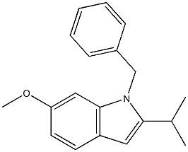 1-benzyl-2-isopropyl-6-Methoxy-1H-indole Struktur