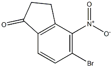 5-broMo-4-nitro-2,3-dihydro-1H-inden-1-one Struktur