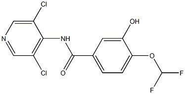 3-(Hydroxy)-N-(3,5-dichloro-4-pyridinyl)-4-(difluoroMethoxy)benzaMide Struktur