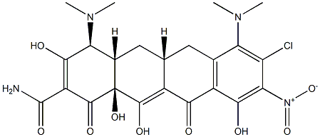 (4S,4aS,5aR,12aS)-4,7-Bis(diMethylaMino)-1,4,4a,5,5a,6,11,12a-octahydro-3,10,12,12a-tetrahydroxy-8-chloro-9-nitro-1,11-dioxo-2-naphthacenecarboxaMide Struktur