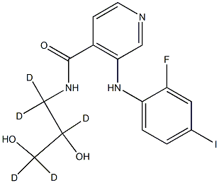 N-[(2R,S)-2,3-Dihydroxypropyl-d5]-3-[(2-fluoro-4-iodophenyl)aMino]-4-pyridinecarboxaMide Struktur