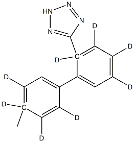 2-(Tetrazol-5-yl)-4'-Methyl-1,1'-biphenyl-d4 Struktur