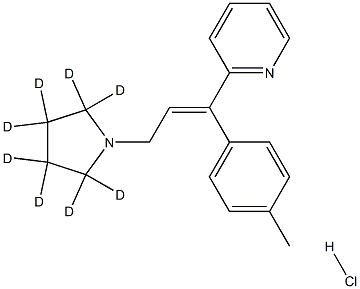 trans-2-[3-(1-Pyrrolidinyl-d8)-1-(p-tolyl)propenyl]pyridine Hydrochloride Struktur