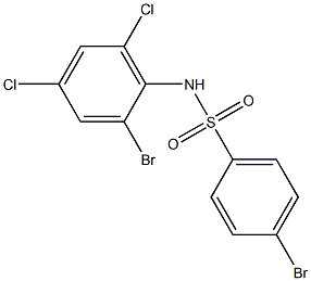 4-BroMo-N-(2-broMo-4,6-dichlorophenyl)benzenesulfonaMide, 97% Struktur