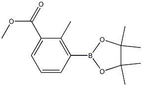 2-Methyl-3-(4,4,5,5-tetraMethyl-[1,3,2]dioxaborolan-2-yl)-benzoic acid Methyl ester Struktur