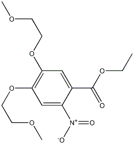 2-nitro-4,5-bis(2-Methoxyethoxy)benzoic acid ethyl ester Struktur