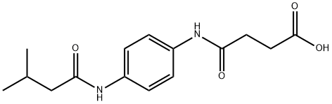 4-{4-[(3-METHYLBUTANOYL)AMINO]ANILINO}-4-OXOBUTANOIC ACID Structure