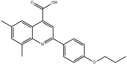 6,8-DIMETHYL-2-(4-PROPOXYPHENYL)QUINOLINE-4-CARBOXYLIC ACID Struktur