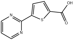 5-pyrimidin-2-ylthiophene-2-carboxylic acid Struktur