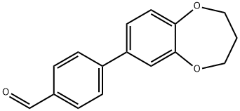 4-(3,4-dihydro-2H-1,5-benzodioxepin-7-yl)benzenecarbaldehyde Struktur