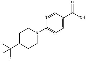 6-[4-(trifluoromethyl)piperidino]nicotinic acid Struktur