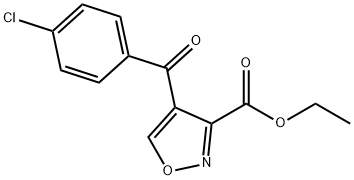 ethyl 4-(4-chlorobenzoyl)-3-isoxazolecarboxylate Struktur