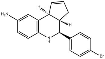 (3AR,4S,9bS)-4-(4-bromophenyl)-3a,4,5,9b-tetrahydro-3H-cyclopenta[c]quinolin-8-am Struktur