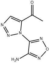 1-[1-(4-Amino-1,2,5-oxadiazol-3-yl)-1H-1,2,3-triazol-5-yl]ethanone Struktur