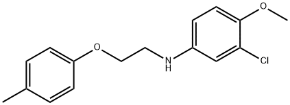 3-Chloro-4-methoxy-N-[2-(4-methylphenoxy)ethyl]-aniline Struktur