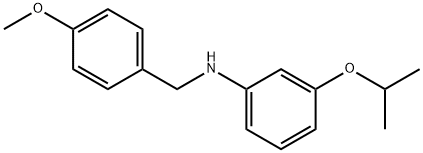 3-Isopropoxy-N-(4-methoxybenzyl)aniline Struktur