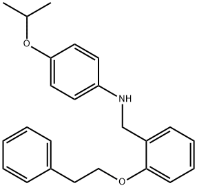 4-Isopropoxy-N-[2-(phenethyloxy)benzyl]aniline Struktur