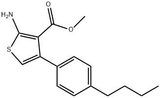 Methyl 2-amino-4-(4-butylphenyl)thiophene-3-carboxylate Struktur