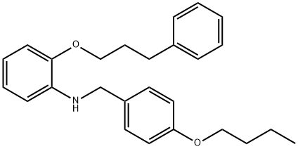 N-(4-Butoxybenzyl)-2-(3-phenylpropoxy)aniline Struktur