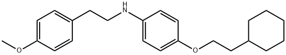 N-[4-(2-Cyclohexylethoxy)phenyl]-N-(4-methoxyphenethyl)amine Struktur