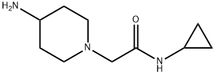 2-(4-aminopiperidin-1-yl)-N-cyclopropylacetamide Struktur