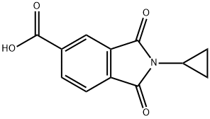 2-cyclopropyl-1,3-dioxoisoindoline-5-carboxylic acid Struktur