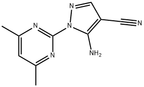 5-amino-1-(4,6-dimethylpyrimidin-2-yl)-1H-pyrazole-4-carbonitrile Struktur